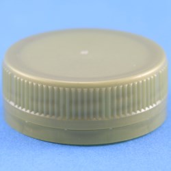 38mm Gold Ribbed 3 Start Tamper Evident Cap with Bore Seal